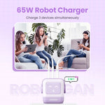 UGREEN 65W GaN Charger Uno Robot Design Quick Charge 4.0 3.0 PPS for iPhone 17 16 Pro Macbook Air Laptop Tablet PD Fast Charger