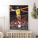 1PC L-LeBron J-James Poster Self-adhesive Art Waterproof Paper Sticker Coffee House Bar Room Wall Decor