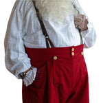 Adult Santa Claus Costume Suspender Jumpsuit Festival Fancy Dress Cosplay Clothing