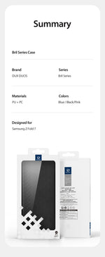 DUX DUCIS Full Protection Business Flip Leather Case for Samsung Galaxy Z Fold 7 6 5 5G Card Pocket Magnetic Closure Cover