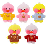 30cm Cafe LaLafanfan Duck Clothes Hoodie Cartoon Plush Toy Stuffed Soft Duck Doll Toys Animal Birthday Girl`s Gift for Kids DIY