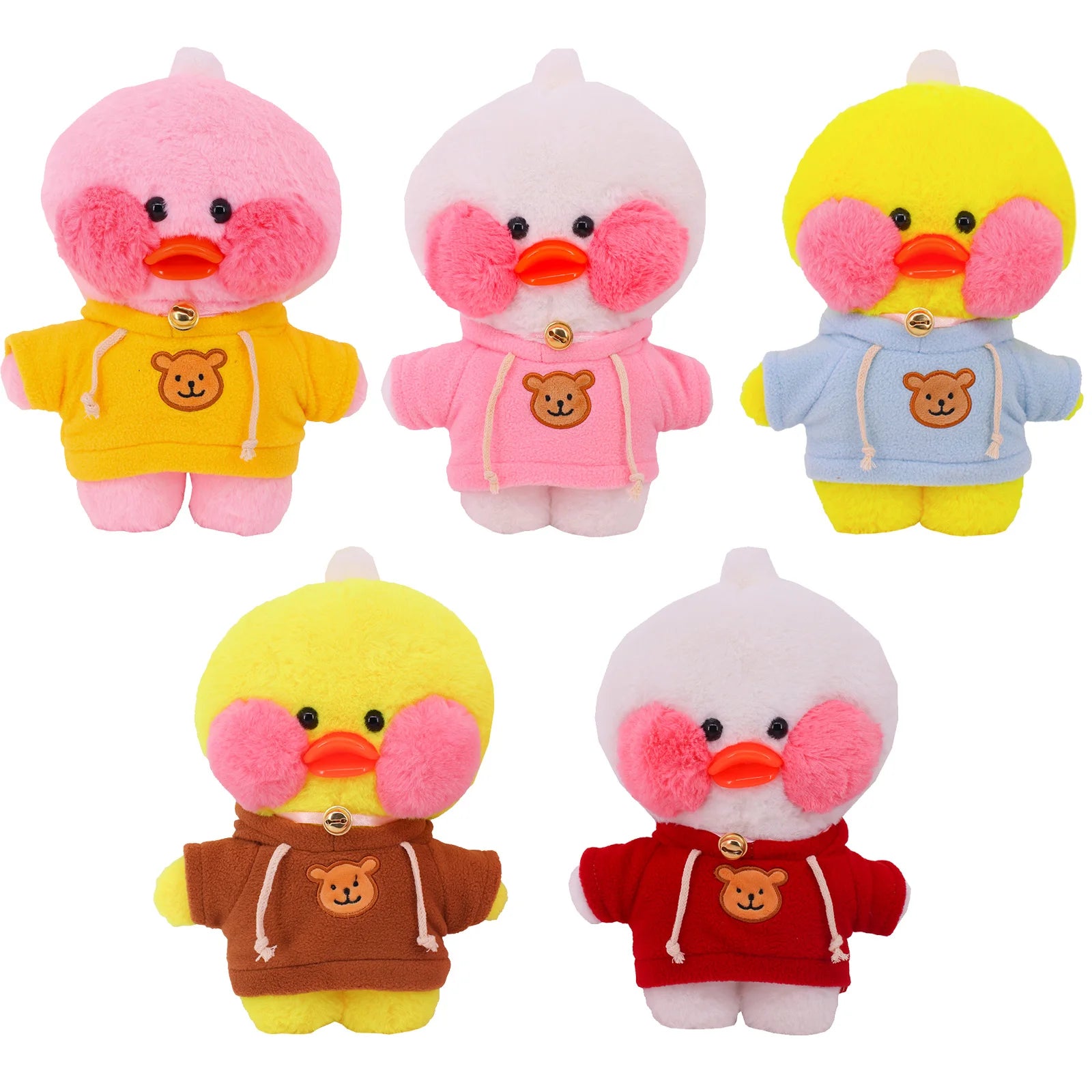 30cm Cafe LaLafanfan Duck Clothes Hoodie Cartoon Plush Toy Stuffed Soft Duck Doll Toys Animal Birthday Girl`s Gift for Kids DIY