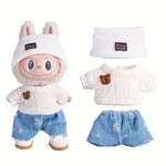 For Labubu Doll Clothing Cute Sweater Set 17cm Clothing Shoes Doll DIY Accessories Training Sitting Party Games Toys Gifts
