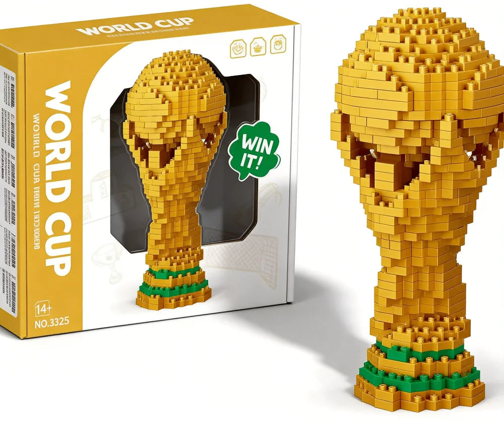 World Cup Trophy Blocks Gift Box Set Football Fans Bricks Perfect Gift Kids