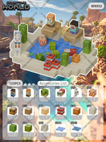 Magnetic Building Blocks Mine World Magnet Cube Set for Boy Girl Kid Age 3+ DIY Pixel style Model Base plate STEM Toy Baseplate