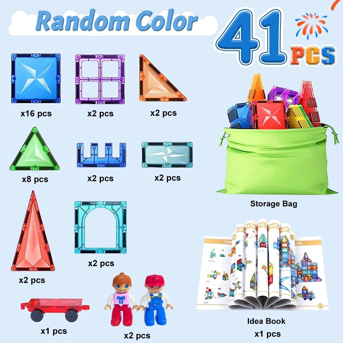 Light Magnetic Building Blocks,3D educational STEM Building Toys, stimulate creativity and brain development,for boy girl gift