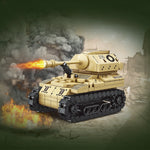 Military Patrol German Opel truck anti-aircraft gun Weapon Building Blocks WW2 Army Soldiers Brinquedos Bricks Classic Kids Toys