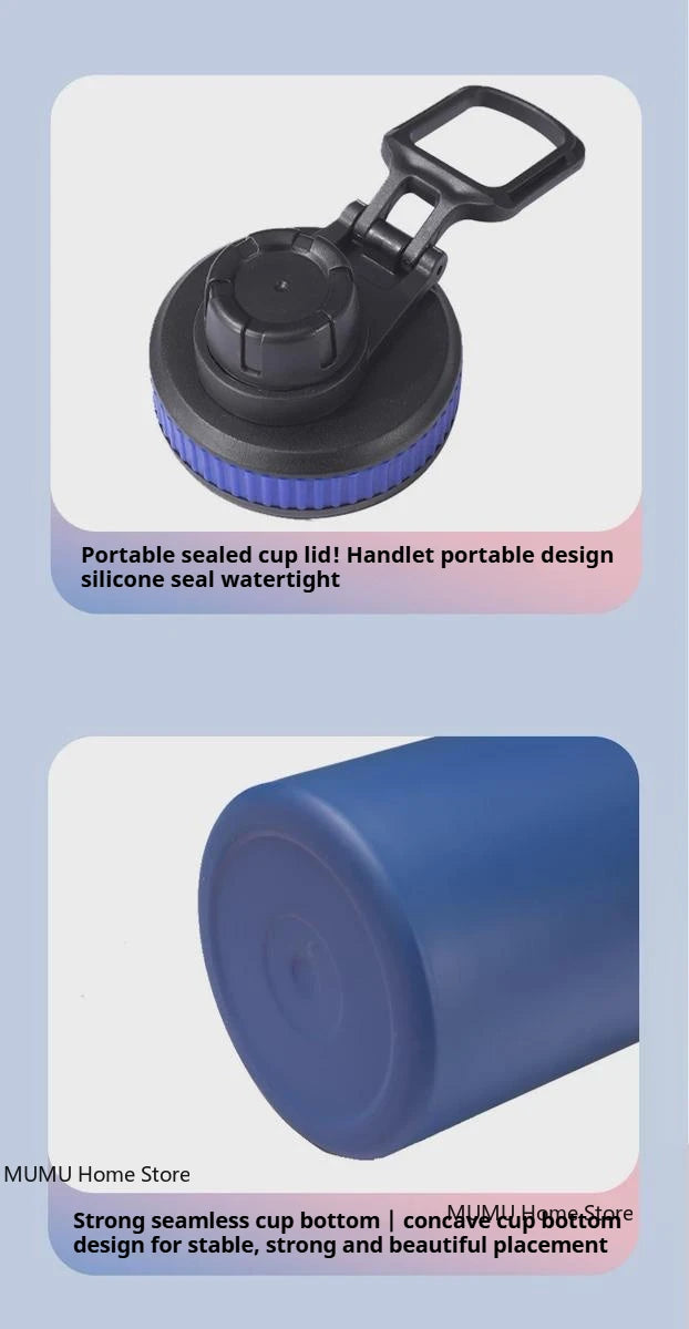 600/800/1000ML Outdoor Thermos Water Bottle Stainless Steel Insulated Cup Keeps Cold and Heat Thermal Mug Travel Vacuum Flasks