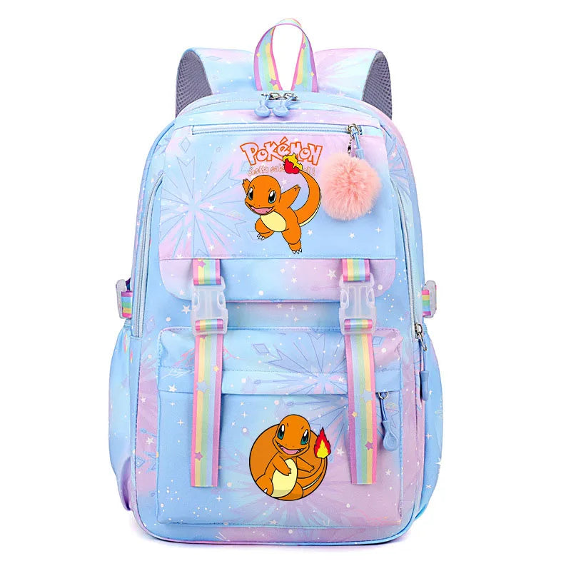 Pokémon Backpack for Kids & Teens – Pikachu & Charmander School Bag (Back-to-School Gift)