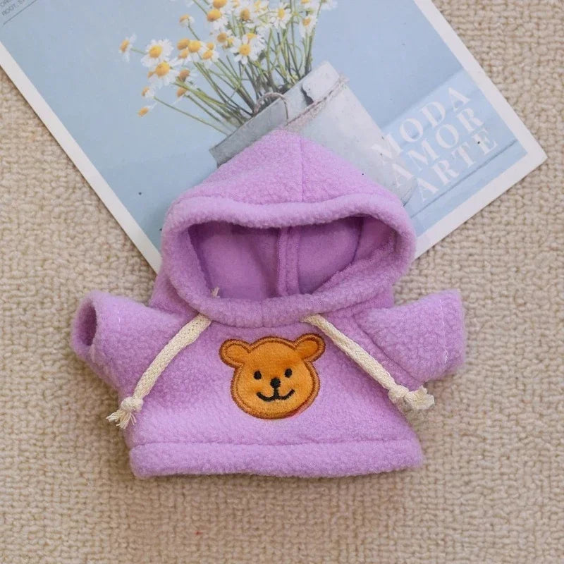 Labubu Doll Clothes Hoodie Labubu Idol V1 V2 Dolls Clothing Accessories 15/17cm Plush Doll Universal