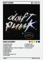 Around The World Daft Punk Poster Retro Canvas Painting Prints Wall Art Minimalist Modern Living Room Wall Art Home Decor Gifts