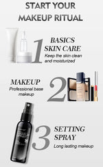 Black Polka Dot Setting Spray 60ml for face, long-lasting, anti-smudge-proof and 16 hours of makeup off wear natural finish