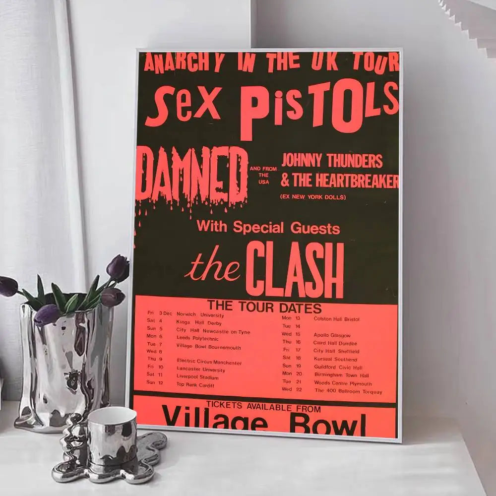 One Of The Influential Punk Band Poster Art With Prints Home Bedroom Living Room Decoration Gift