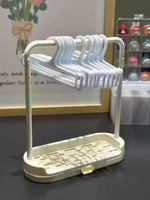 20cm Bjd Doll Clothes Storage Rack Shoe Display Rack Doll Mini Labubu Clothes Hanger Storage Box Clothes Support Rack Kids Gift
