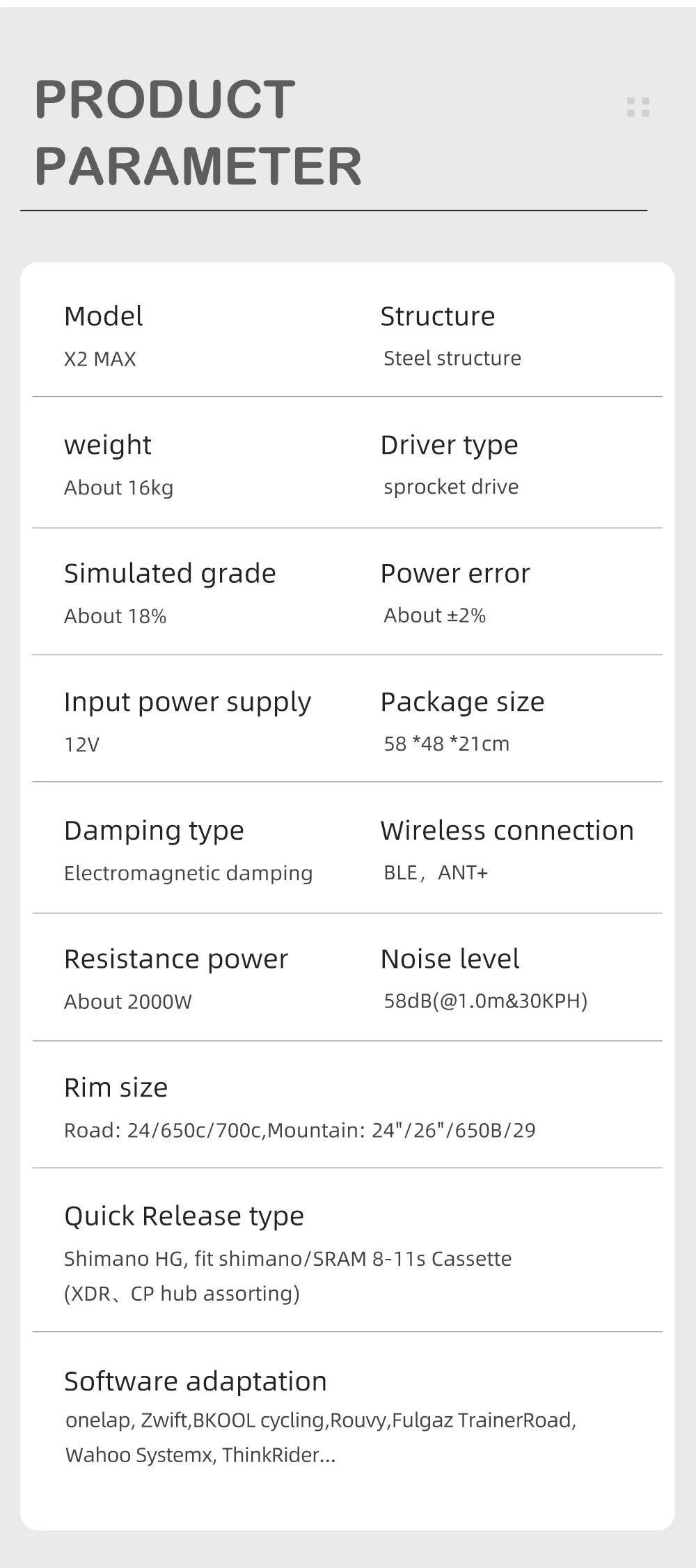 Thinkrider X2Max Smart Bike Trainer MTB Road Bicycle Built-in Power Meter home Trainer