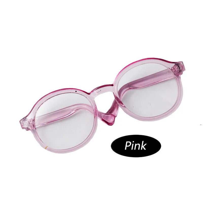 17cm labubu Glasses 6.5cm Transparent Plastic Glasses For 1/8 1/6 1/3 1/4 BJD for Labubu MSD SD Plush for EXO Doll sunglasses