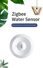 Zigbee Water Sensor Flood Leak Detector App Remote Monitoring for Kitchen/Bathroom Support Home Assistant Zigbee2mqtt