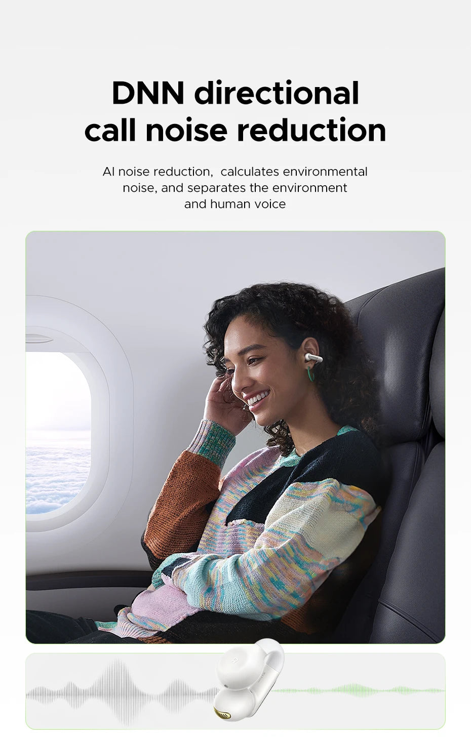 UGREEN HiTune S5 TWS Open Ear Clip Wireless Earbuds Bluetooth Sports Earphones Headphones in Mic with Earhooks & Ear Hook