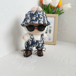 For 15/17cm Mini Labubu Clothes Luxury Dress Bow Strap Pants Set 3.0 Labubu clothing outfit Glasses Shoes Doll Accessories