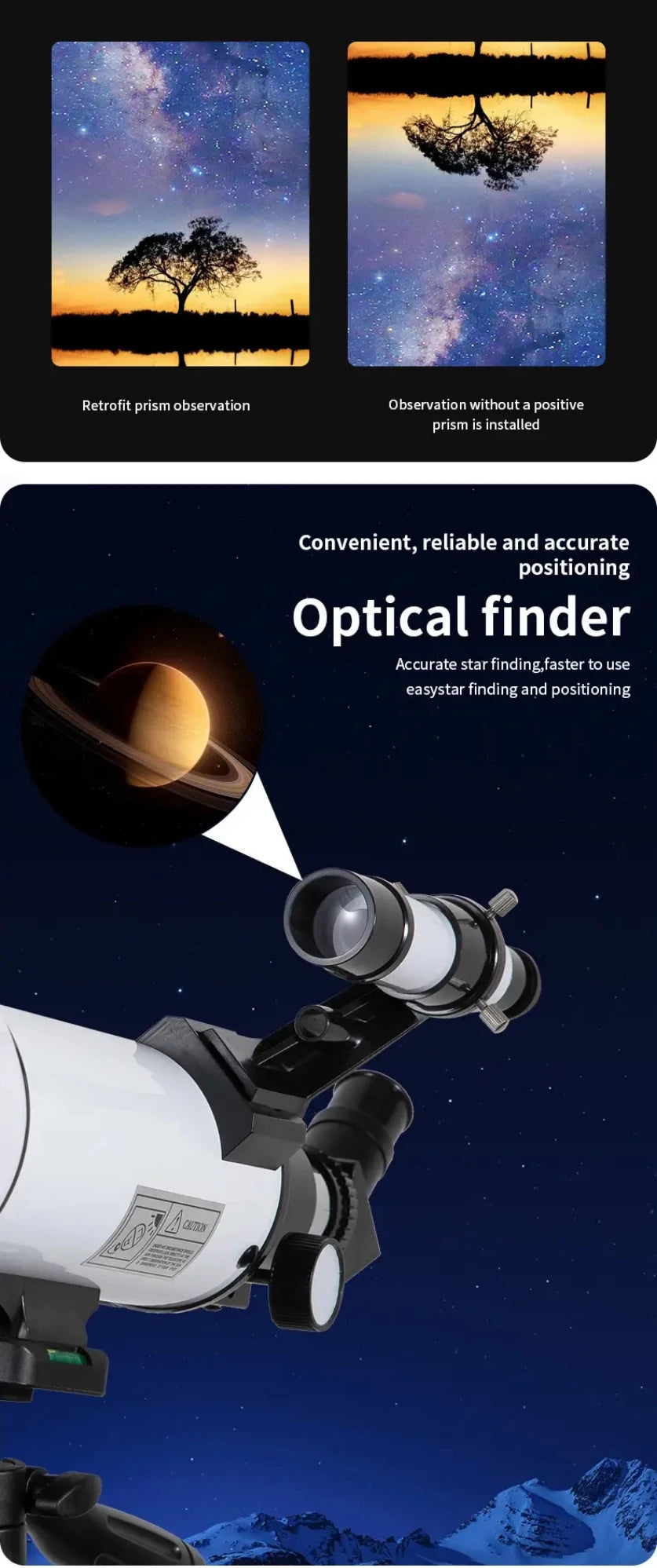 BORWOLF  F40070M  Professional High-definition Astronomical Telescope 200X To See The Moon and Stars Bird Watching Monocular