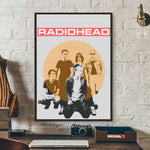 Rock Band R-Radiohead Poster Gallery Prints Self Adhesive Home Decor Decoration Wall Decals Living Room Sticker