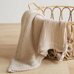 Battilo 100% Cotton Muslin Throw Blanket for Sofa 6 Layer Breathable Lightweight Boho Throws for Couch Bed Large Summer Blankets