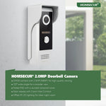4 Wire Waterproof IP65 HD Doorbell Camera 120° Wide Angle for HOMSECUR Tuya WiFi Smart 1080P Video Intercom Door Phone System