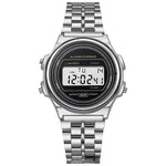 Retro Square Electronic Watches Digital Display Women Men Watch Rose Gold Silver Luxury Ladies Wristwatches Relojes Para Mujer