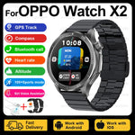 2025 New For OPPO Watch X2 Smart Watch Men AMOLED Outdoor Fashion GPS Compass Heart rate Waterproof Bluetooth Call Smartwatches