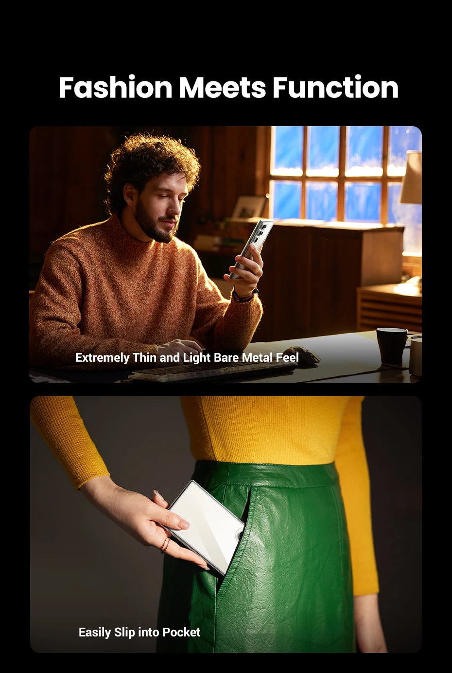 UGREEN Clear Case For Samsung Galaxy S25 Ultra Shockproof Transparent Case Cover Protective TPU for Samsung S24 Ultra Case