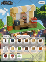 Magnetic Building Blocks Mine World Magnet Cube Set for Boy Girl Kid Age 3+ DIY Pixel style Model Base plate STEM Toy Baseplate