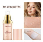 Color Changing Foundation 4 in 1 Moisturizing SPF 30+ Hydrating Color Longwearing Waterproof Travel Coverage Makeup Base