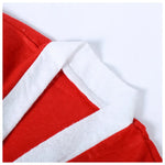 Red Classic Non-woven Santa Claus Costume Christmas Performance Cosplay Show Holiday Adult Boys Girls Decorative Clothes Unisex