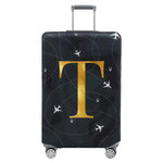 Luggage Compartment Protective Cover Letter Series Black Wear Resistant Fabric Dust Cover for18-32 Inch Travel Case Covers