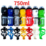 750ML Portable Cycling Equipment Cycling Bottles Mountain Bicycle Water Bottle Outdoor Sport Camping Drink Jug Free Cup Holder