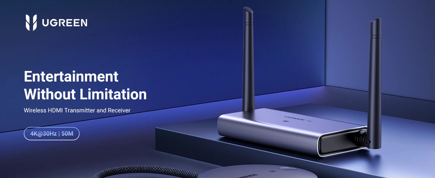 【NEW-IN】UGREEN Wireless HDMI Extender Video Transmitter & Receiver Kit 5G 50M Transmits Display Dongle for TV PC PS5/4 Monitor