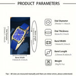 6/5/1PCS Luxury Fashion Square Women's Watches Brand Ladies Quartz Wristwatch Jewelry Set Classic Simple Femme Relogio Feminino