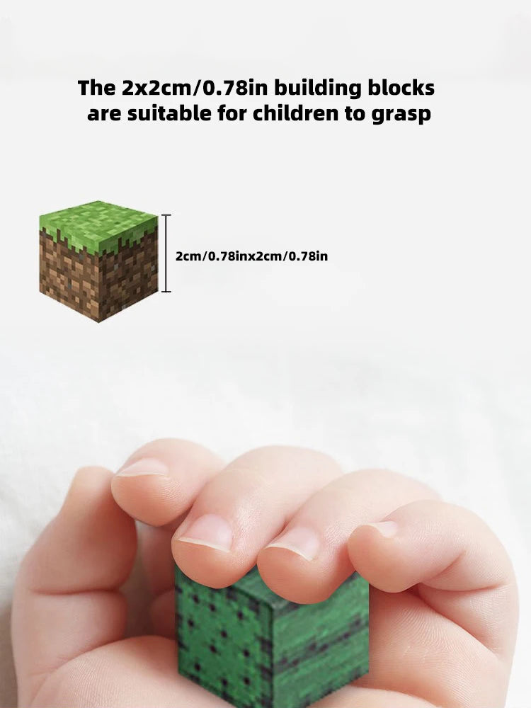 Magnetic Building Blocks Montessori STEM Educational Sensory Toys for Mine World Kids Boys Girls Ages 3+ DIY Magnet Cube Gift