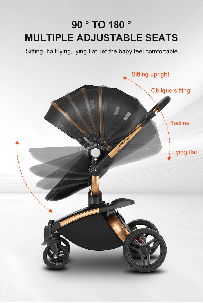3 in 1 Lightweight High Landscape Baby Stroller Cart Carriage for Newborn Luxury Pushchair