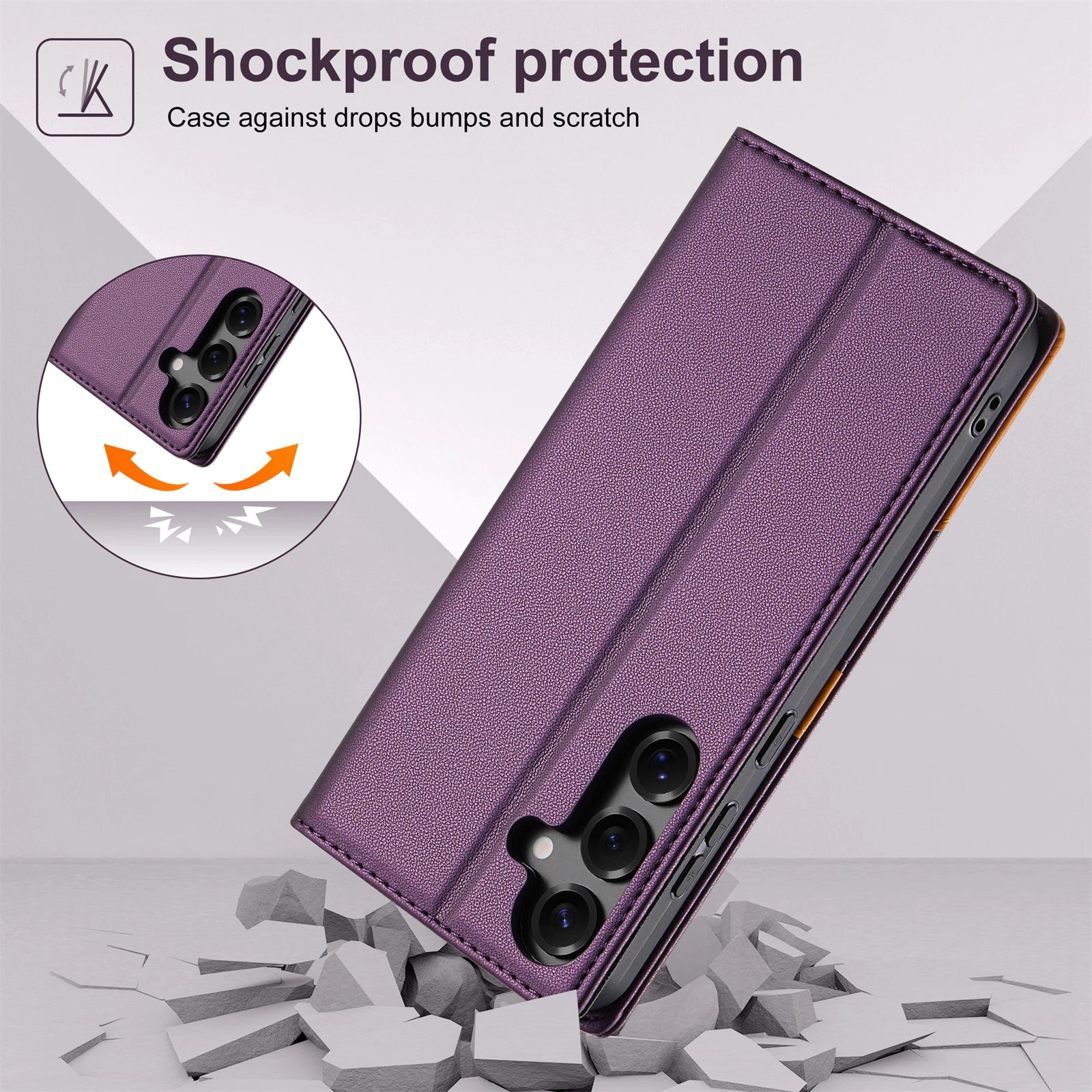 Business Flip Leather Case For Samsung Galaxy A17 A16 A36 A56 A26 A07 A55 A35 A15 A54 A34 A14 A53 A33 A13 Magnetic Wallet Cover