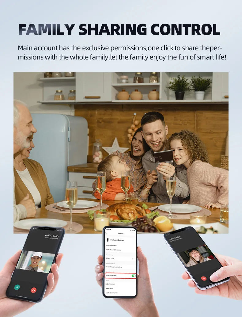 2025 Smart Doorbell Pro: Weatherproof, 1080P Video Intercom & Night Vision, Tuya App Alerts for Home Security Package