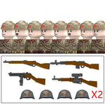Military WW2 German Navy Armored Troops Building Blocks US 101st Britain Soviet Union Soldiers Infantry Weapons Bricks Toys Kids