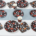 Halloween Disposable Tableware Halloween Party Decoration Spooky Pumpkin Paper Plates Napkins Cups Trick or Treat Party Supplies
