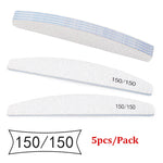 5/25Pcs/Lot Nail File Mix Color 80/100/150/180/240 Grit Professional Sandpaper Cuticle Remover Buffer Files Manicure Tool Set