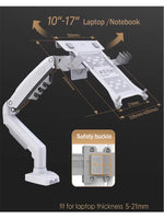 2 in 1 NB New F80 + FP-2 Monitor and Laptop Holder for 17-30" Monitor + 10-17" Laptop Desktop Mount Stand Clamp