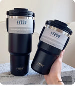Tyeso 600/750/900/1050/1200ML Stainless Steel Thermos Bottle Car Coffee Cup Sports Water Bottles Keeps Cold and Heat Thermal Mug