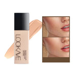 LOOKAVE Liquid Foundation Long Lasting Full Coverage Matte Cream CC Foundation Makeup Concealer Natural Liquid Base Moisturizing