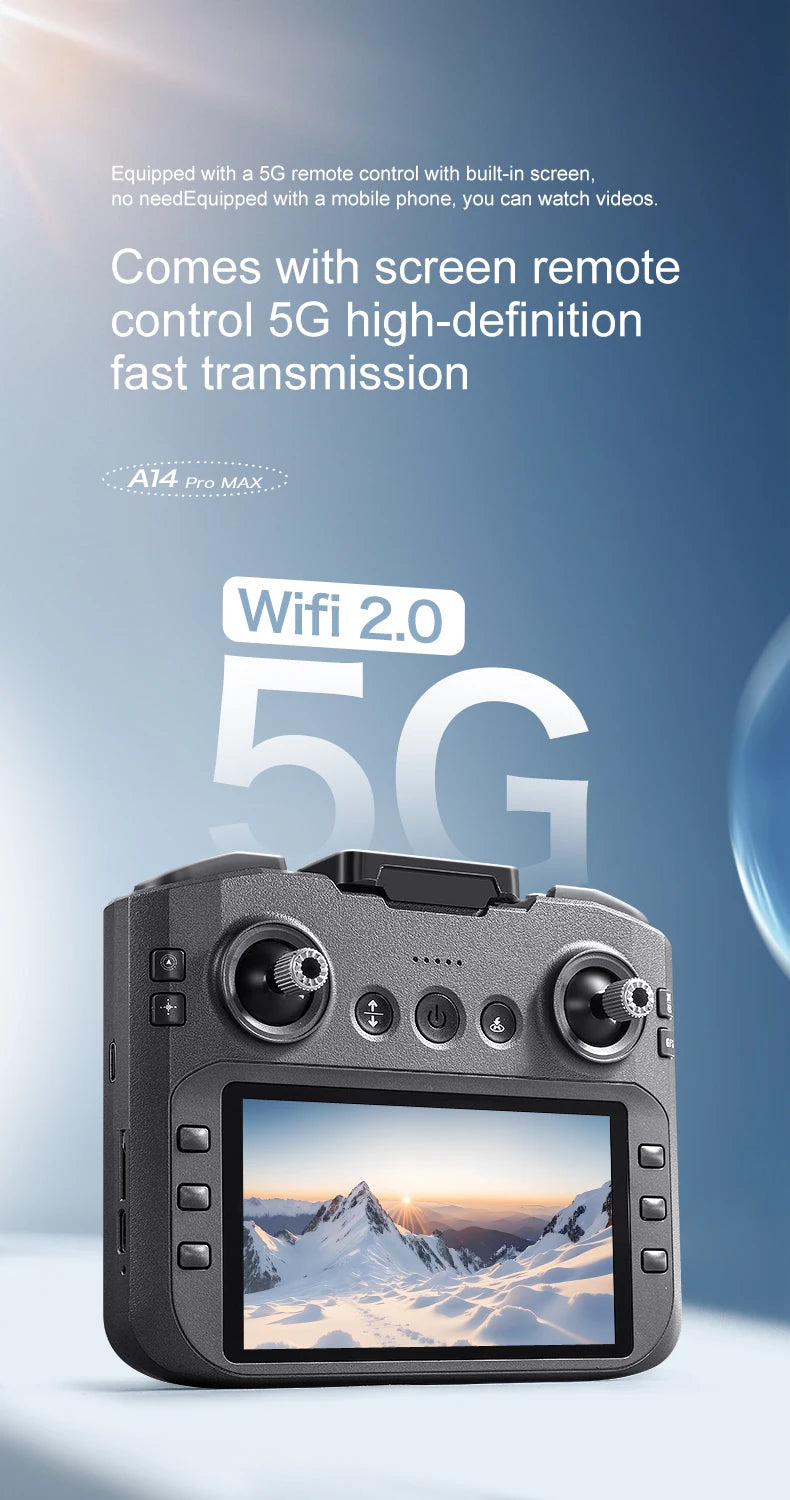 Xiaomi Mijia A14Pro max GPS Brushless 8K three Camera Optical Flow Obstacle Avoidance Foldable Quadcopter RC Distance Drone Toys