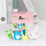 Pokemon Figure Toys Fuecoco Mew Gengar Sylveon Sprigatito 4-6pcs PVC Model Dolls Cute Small Desktop Decoration Gifts With Box