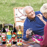 Multiple Styles Christmas Wine Bottle Label Stickers Santa Claus Xmas Tree Merry Christmas New Year Party Gift DIY Decorations